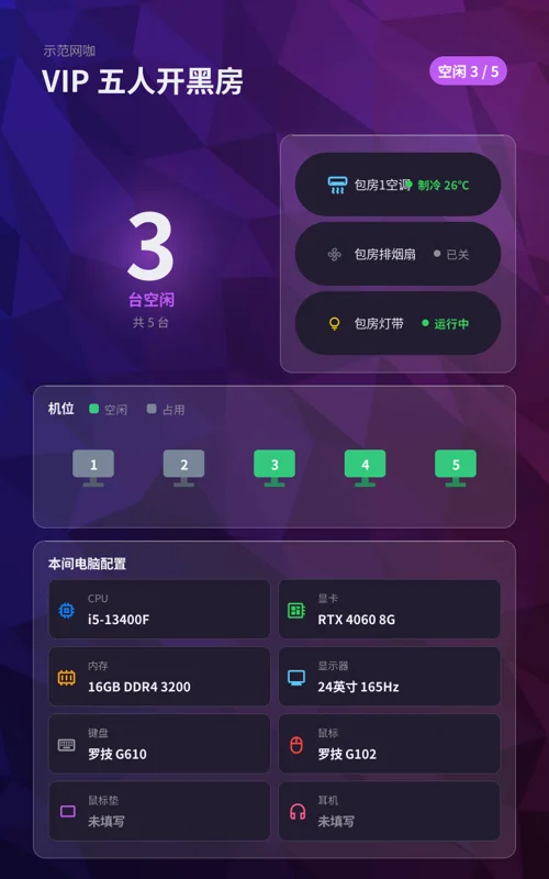 智能门牌青春版模板示例